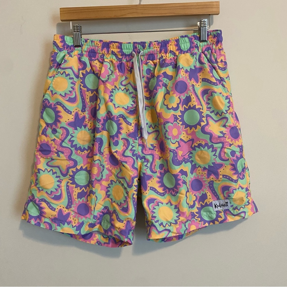 Kulani Kinis Mens Retro Print Swim Shorts size XL